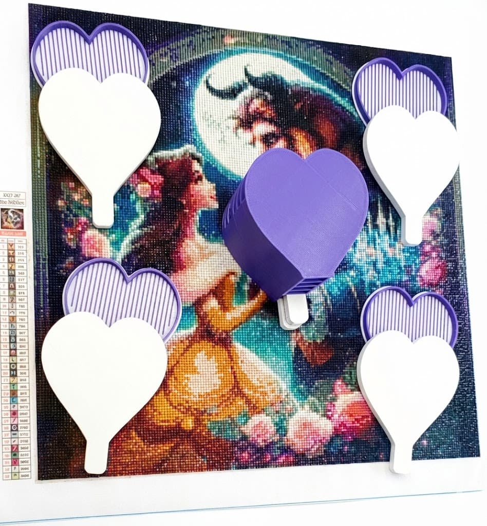 Set de Bandejas Corazón para Diamond Painting (Apilables)