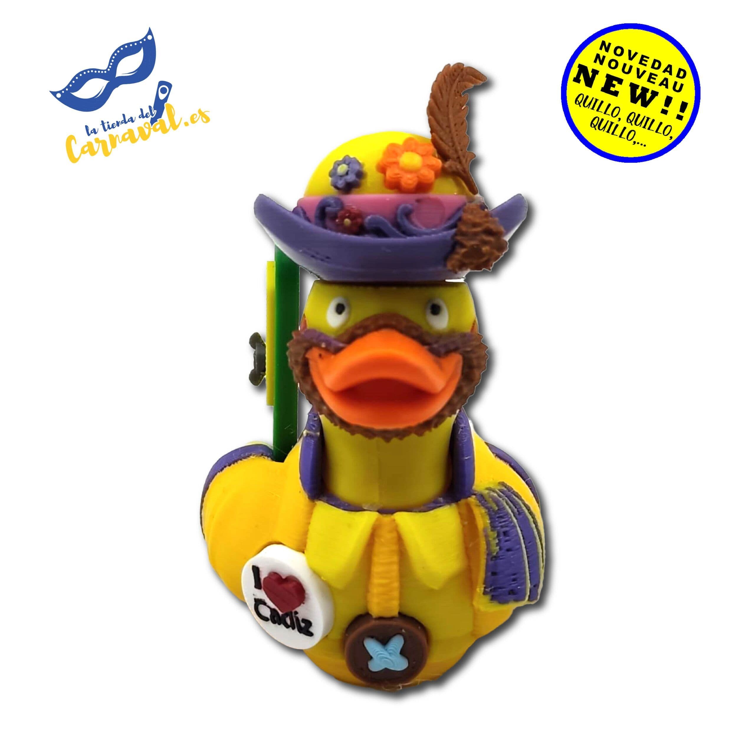 Pato Carnavalero en 3D (mod. 35) – Alegría y Color en tu Decoración - Imagen 1