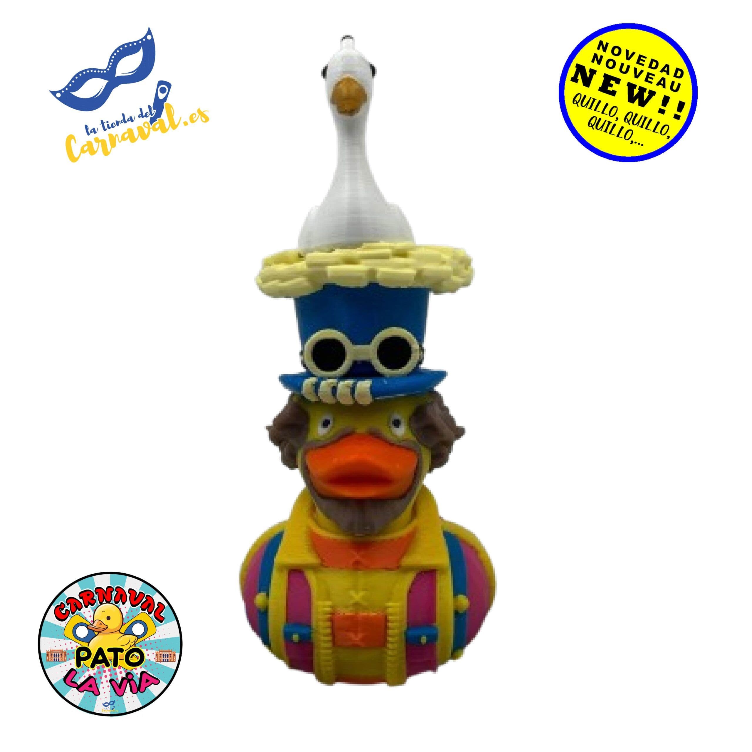 Pato Carnavalero en 3D (mod. 3) – Detalles Vibrantes - Imagen 1